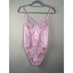 Vintage Lace Sexy Babydoll Pink Lingerie one piece sz medium